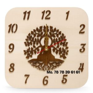 Buddha White Wooden Wall Clock online 2025
