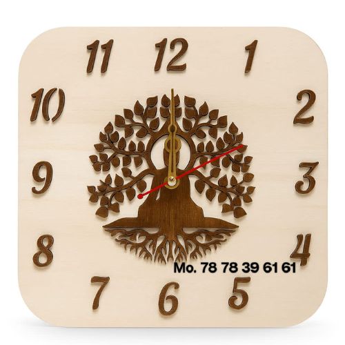 Buddha White Wooden Wall Clock online 2025