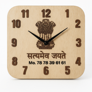 Satyamev Jayte white Wooden Wall Clock Review