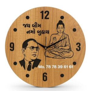 b r ambedakar and budhdha wooden wall clock online 2025