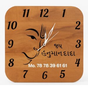 buy Hanuman Wooden Wall Clock online
