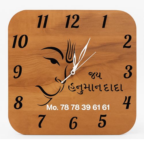 buy Hanuman Wooden Wall Clock online