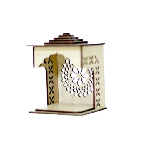 Wooden Temple Mandir for Car Dashboard