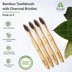 Organic Bamboo Toothbrush wooden minesh handicraft